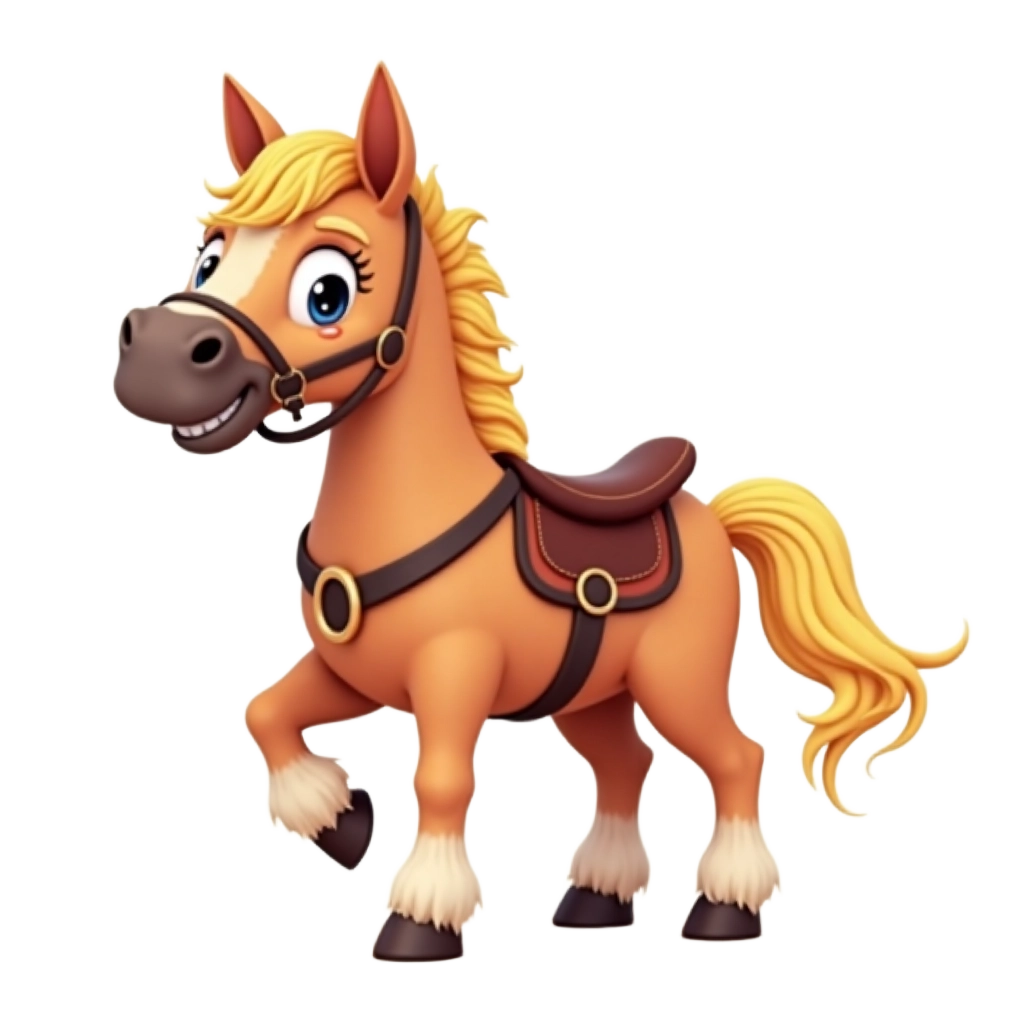 Animated Horse with Saddle